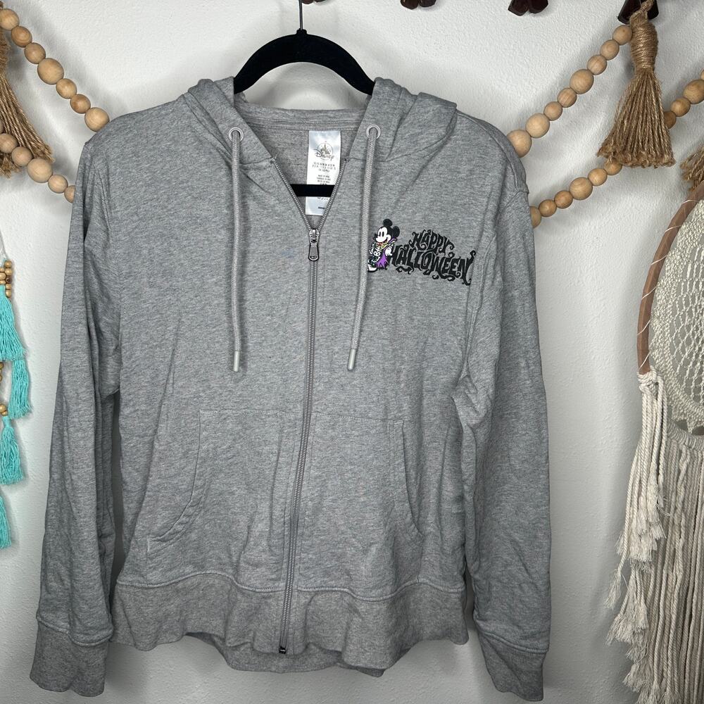 Disney Parks Halloween Ghouls Best Friend Gray Zip Hoodie